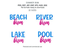 Load image into Gallery viewer, Lake Bum Machine Embroidery Designs, Beach Embroidery Sayings, River Embroidery Patterns, Camping Embroidery Files, Pool Embroidery, Kitchen Towels Embroidery, Pillowcase Embroidery-Kraftygraphy
