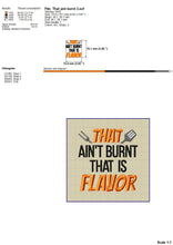 Load image into Gallery viewer, Funny sayings for bbq aprons embroidery designs - that ain&#39;t burn-Kraftygraphy
