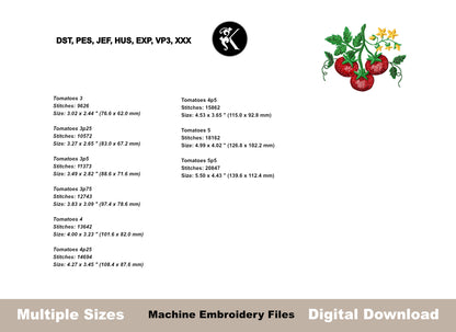 Mediterranean Garden Vegetable Embroidery Design Bundle - Machine Embroidery Files-Kraftygraphy