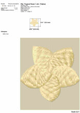 Load image into Gallery viewer, Simple tropical flower machine embroidery design-Kraftygraphy
