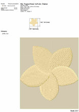 Load image into Gallery viewer, Simple tropical flower machine embroidery design-Kraftygraphy
