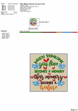 Load image into Gallery viewer, Memorial machine embroidery design When someone you love is in heaven-Kraftygraphy

