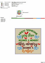 Load image into Gallery viewer, Memorial machine embroidery design When someone you love is in heaven-Kraftygraphy
