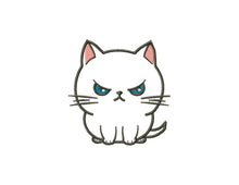 Load image into Gallery viewer, Angry cat machine embroidery applique-Kraftygraphy
