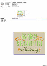 Load image into Gallery viewer, Pregnancy announcement machine embroidery design for dog bandana - baby security-Kraftygraphy
