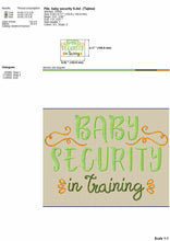Load image into Gallery viewer, Pregnancy announcement machine embroidery design for dog bandana - baby security-Kraftygraphy
