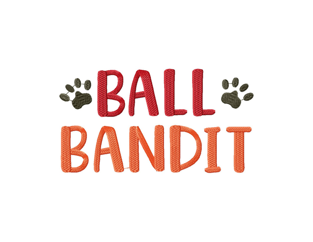 Ball Bandit - machine embroidery design for dog bandana-Kraftygraphy