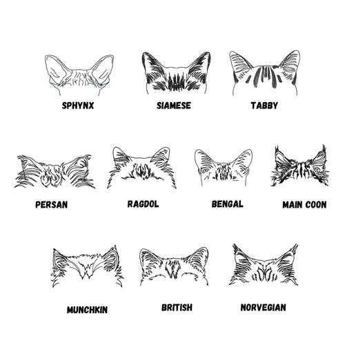 10 Cat ears outline machine embroidery designs bundle-Kraftygraphy