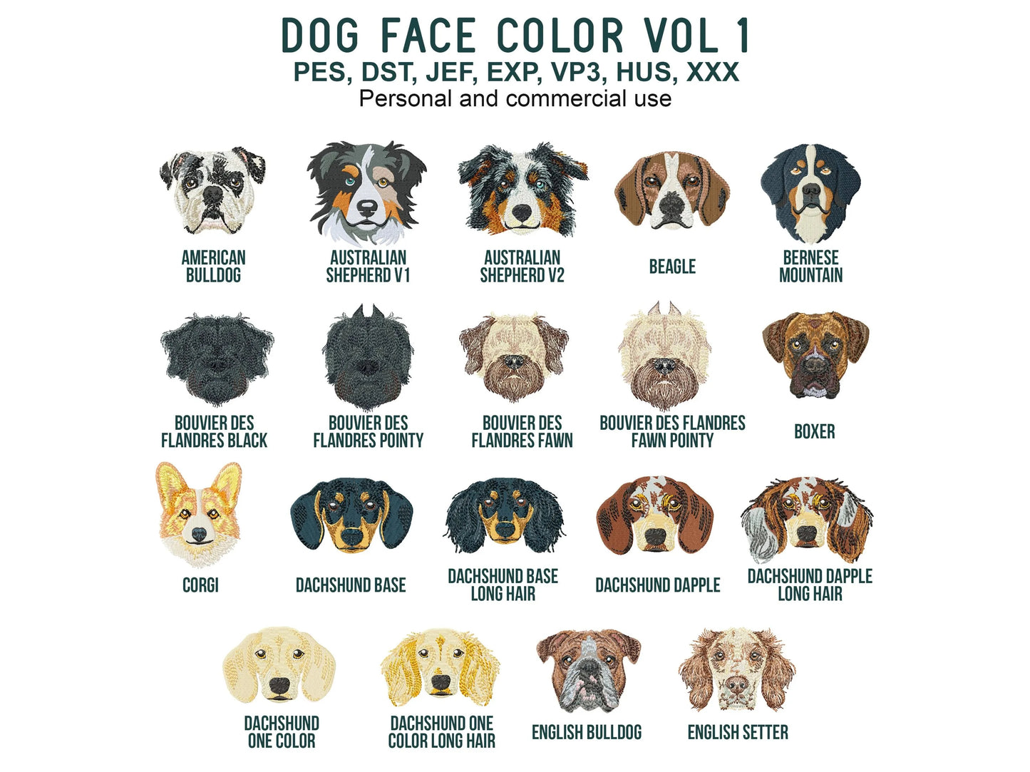 Dog Machine Embroidery Design Mega Bundle-Kraftygraphy