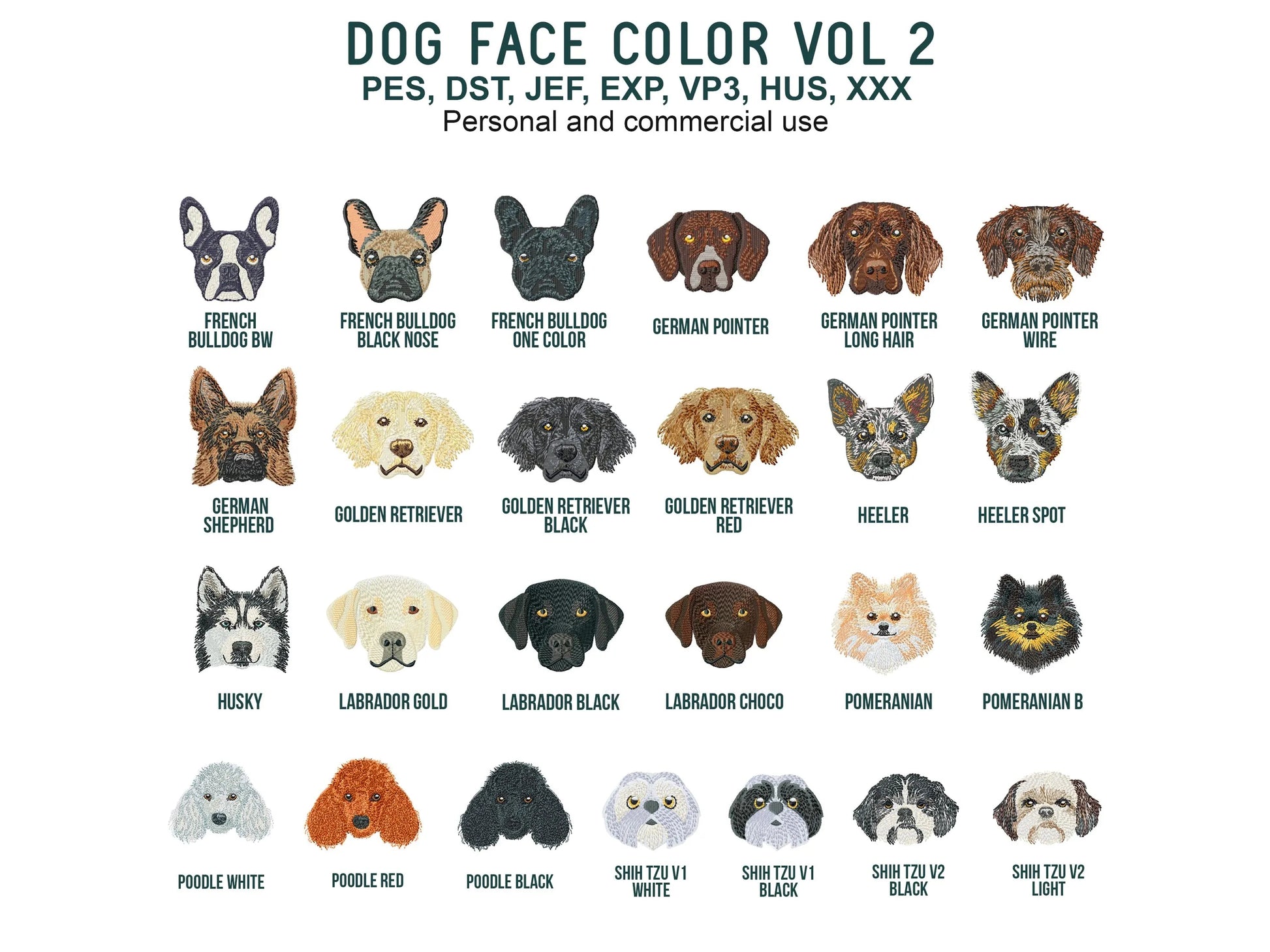 Dog Machine Embroidery Design Mega Bundle-Kraftygraphy