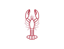 Load image into Gallery viewer, Crawfish applique embroidery design-Kraftygraphy
