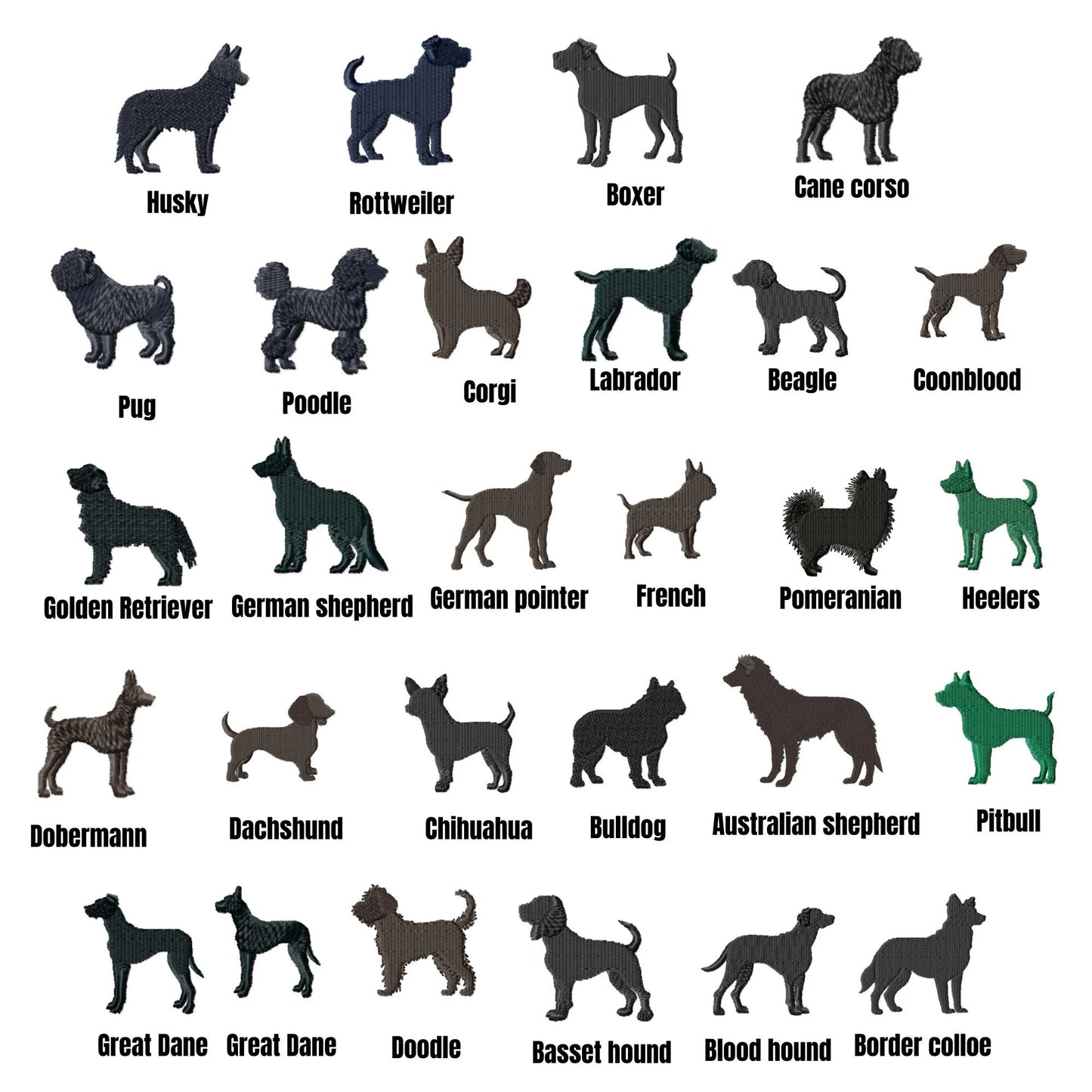 Dog Machine Embroidery Design Mega Bundle-Kraftygraphy