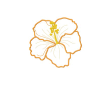 Load image into Gallery viewer, Hibiscus applique machine embroidery design-Kraftygraphy
