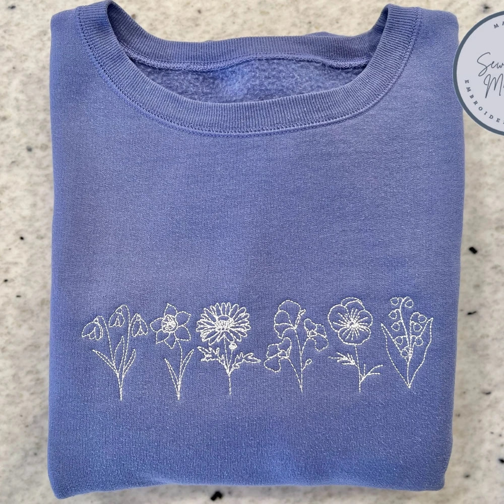 Floral Embroidery Designs for Mother’s Day – BX Script Font & Wildflower Extras for Machine Embroidery-Kraftygraphy