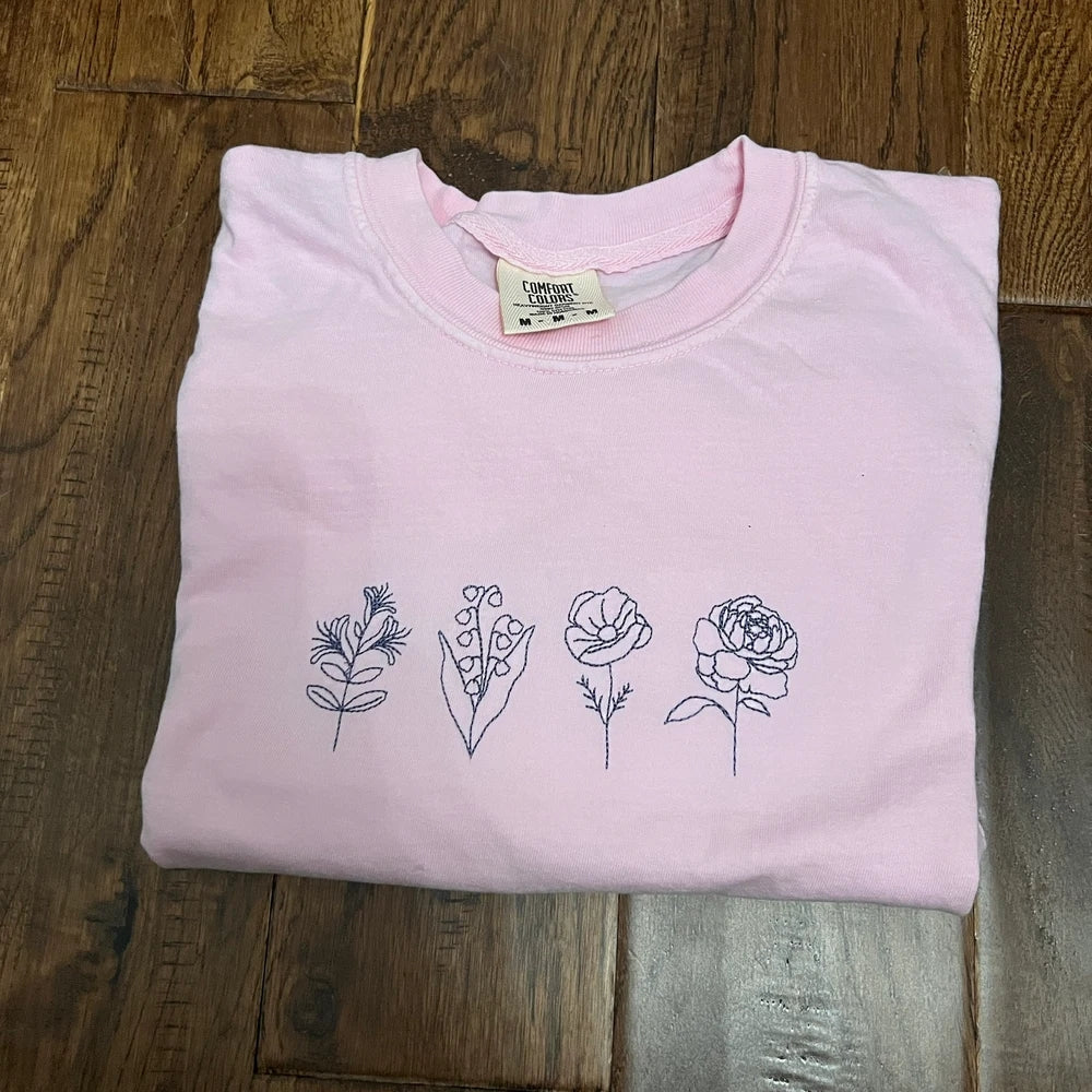 Floral Embroidery Designs for Mother’s Day – BX Script Font & Wildflower Extras for Machine Embroidery-Kraftygraphy