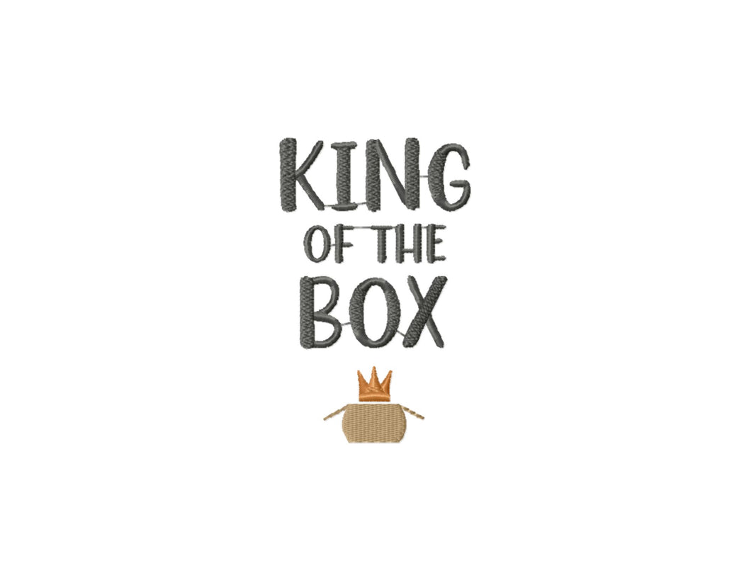King of the box - cat machine embroidery design funny-Kraftygraphy