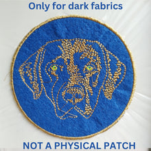 Load image into Gallery viewer, Simple labrador retriever machine embroidery files fast stitching bean stitch embroidery patterns-Kraftygraphy
