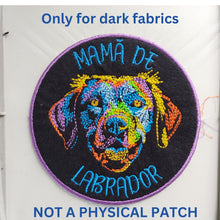 Load image into Gallery viewer, Colorful labrador machine embroidery design files - NOT a patch-Kraftygraphy
