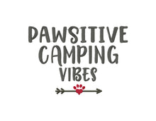 Load image into Gallery viewer, Cute dog bandana for summer camping machine embroidery design - Pawsitive camping vibes-Kraftygraphy
