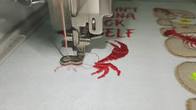 Load and play video in Gallery viewer, Boiled crawfish embroidery design
