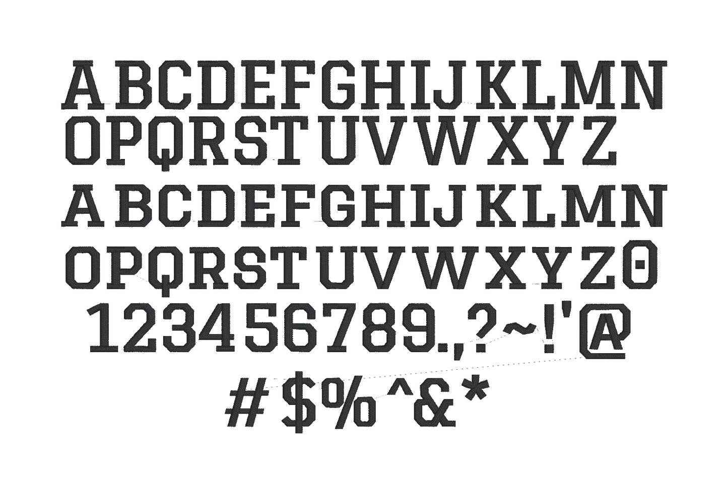 Sport Native Bx Embroidery Font | Satin Stitch | 0.25' - 4' | No Ready to stitch Files-Kraftygraphy