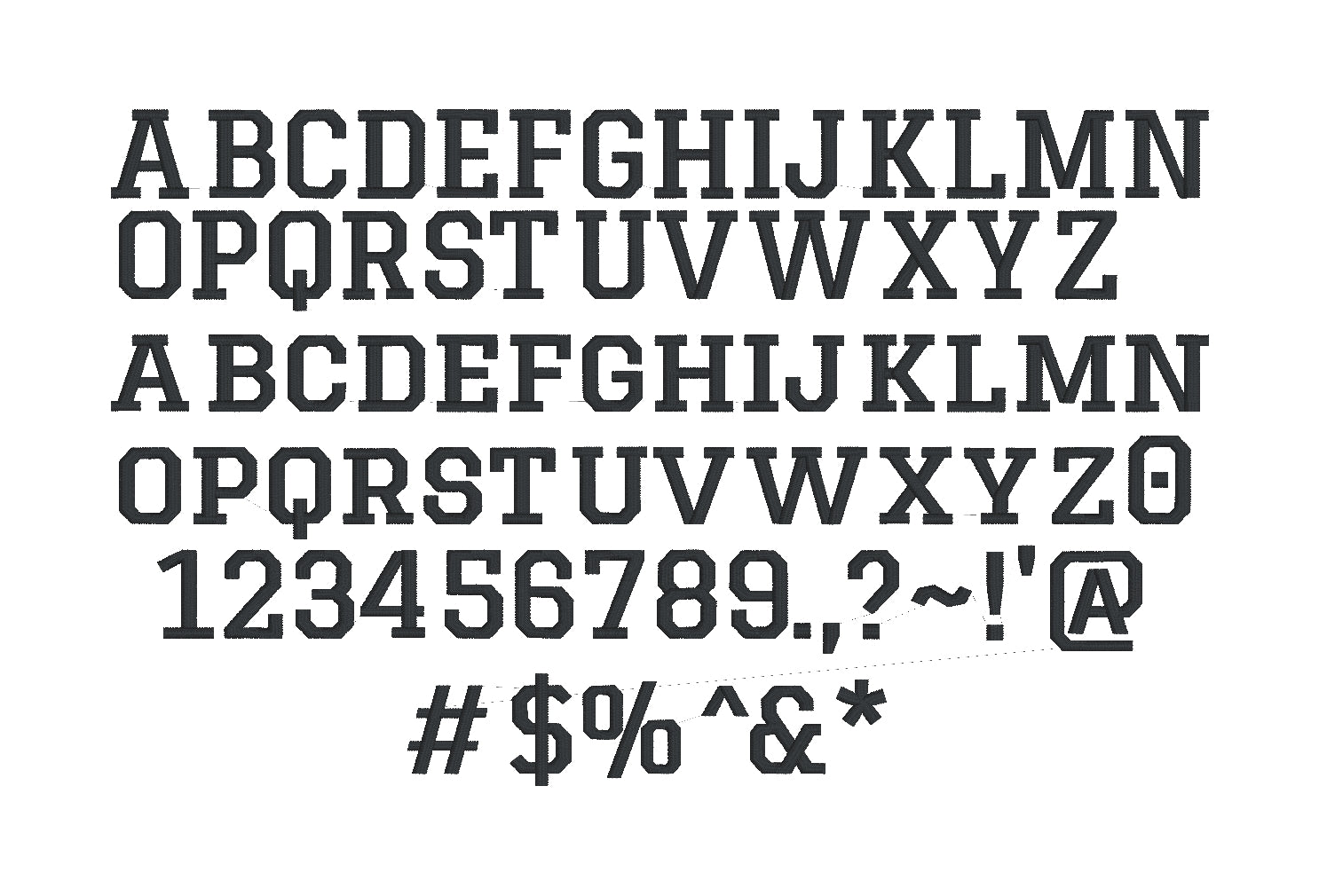 Sport Native Bx Embroidery Font | Satin Stitch | 0.25' - 4' | No Ready to stitch Files-Kraftygraphy