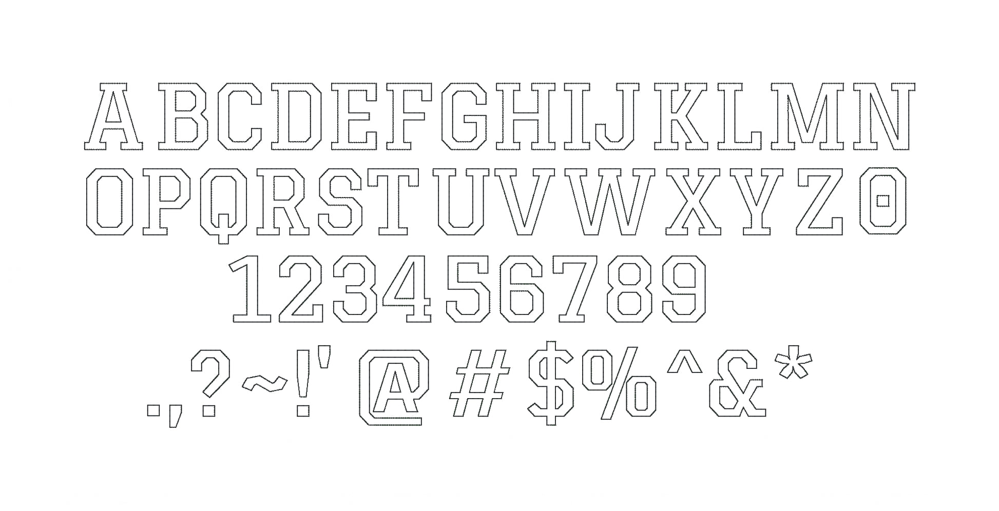 Sport applique font for Machine Embroidery | Native BX File only | Bean and Satin applique-Kraftygraphy