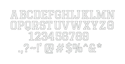 Sport applique font for Machine Embroidery | Native BX File only | Bean and Satin applique-Kraftygraphy