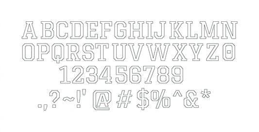 Sport applique font for Machine Embroidery | Native BX File only | Bean and Satin applique-Kraftygraphy