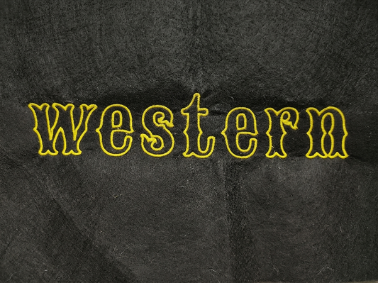Western Native Bx Font, Applique Alphabet, Punctuation and Numbers with Satin Stitch Outline-Kraftygraphy
