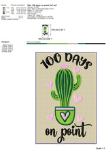 Load image into Gallery viewer, 100 Days on Point Embroidery Designs, Cute Cactus in Pot Embroidery Patterns,-Kraftygraphy
