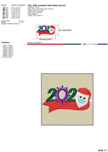 Load image into Gallery viewer, Christmas 2020 Embroidery Designs, Santa Face Embroidery Patterns, Santa With Mask Embroidery Files, Christmas Virus Pes Files, Machine Embroidery, Christmas embroidery-Kraftygraphy
