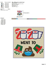 Load image into Gallery viewer, 2020 Went to Shit, Funny Christmas Embroidery Designs, 2020 Toilet Paper Embroidery Pattern, Gift Box Embroidery Files, Mask Embroidery pes Files, Poo Embroidery jef, Christmas Embroidery-Kraftygraphy
