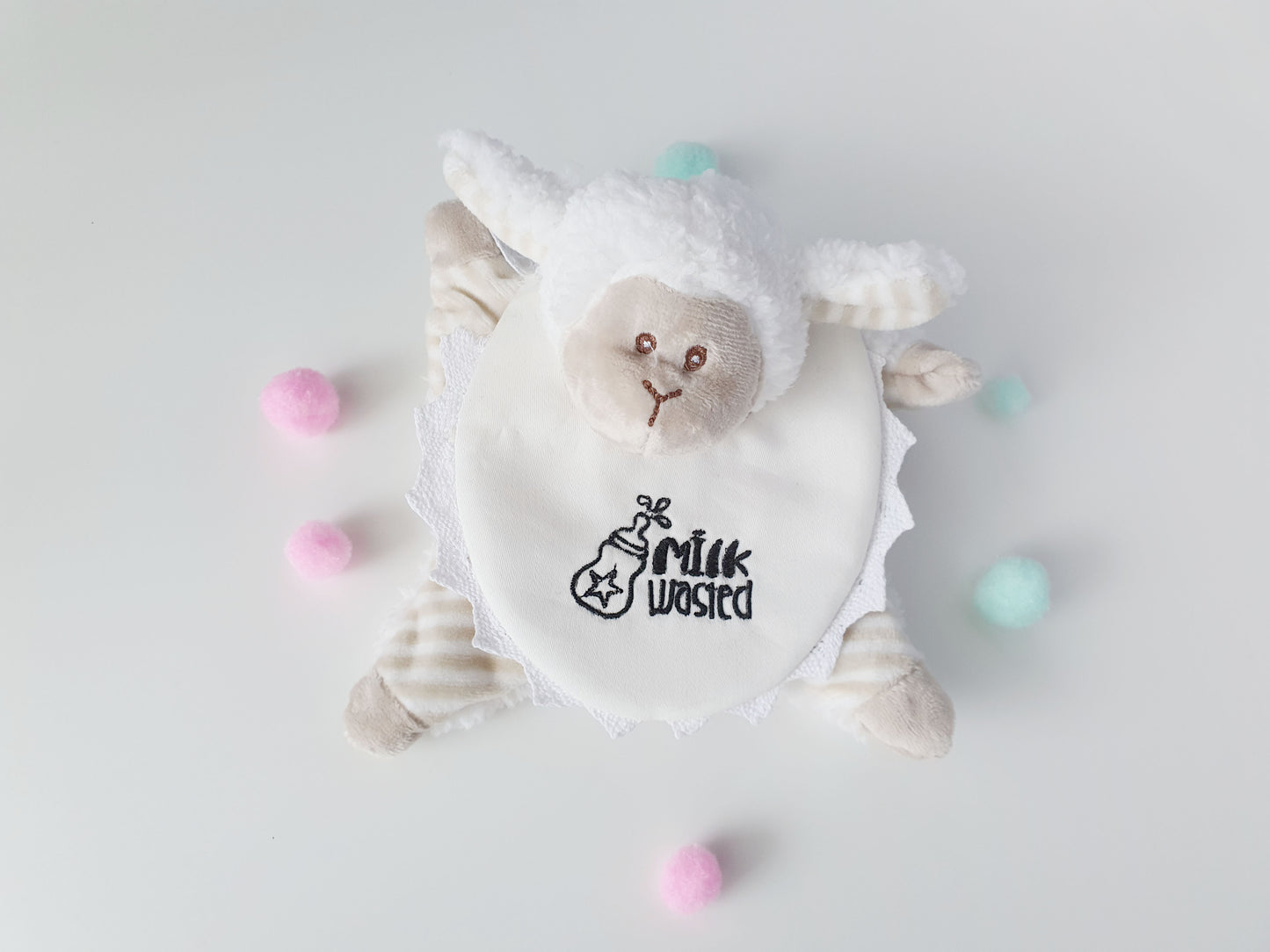 In the Hoop Baby Bib Machine Embroidery Designs, Ith Baby Bib With Lace and POM POM Decoration-Kraftygraphy