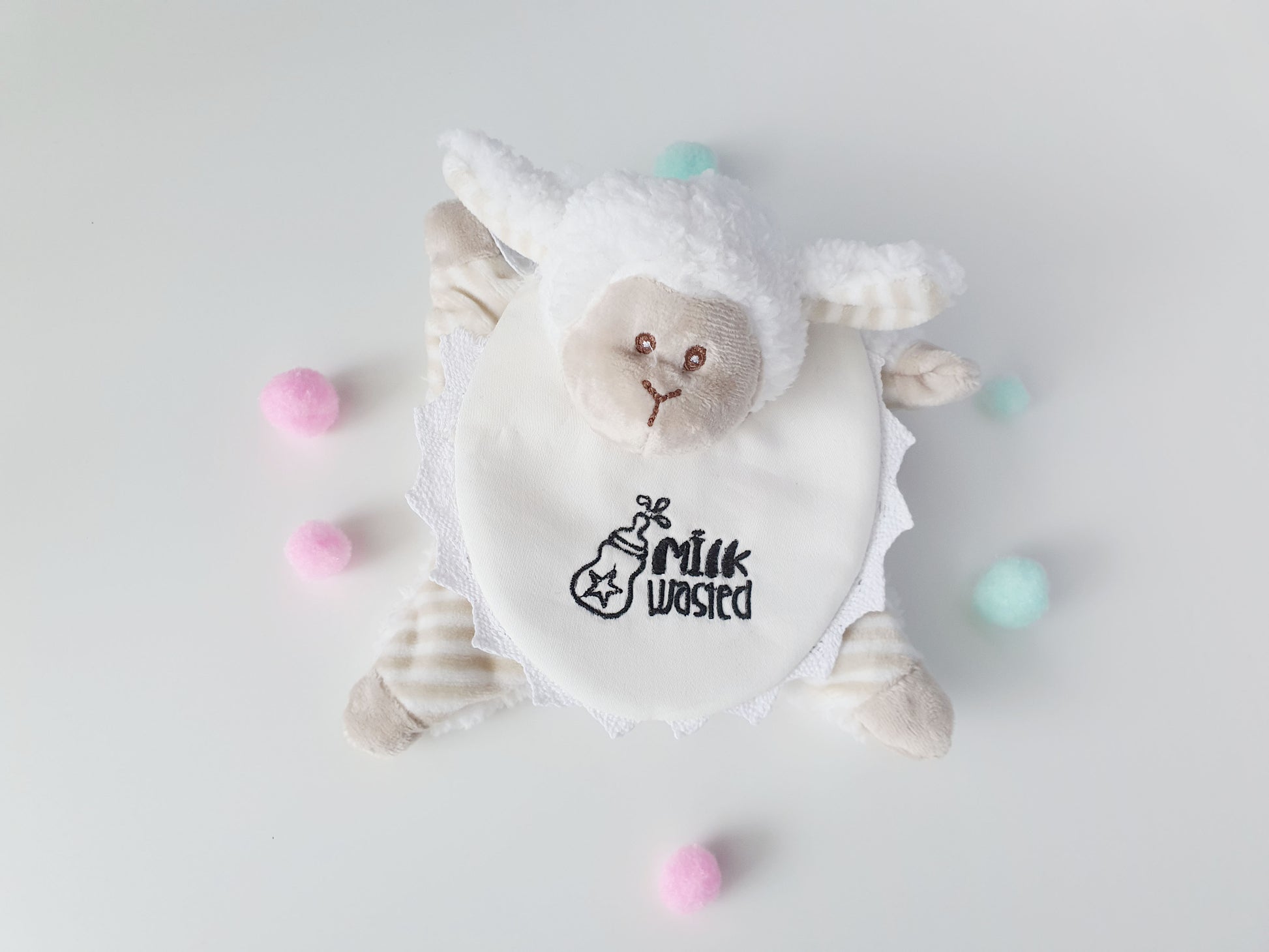 In the Hoop Baby Bib Machine Embroidery Designs, Ith Baby Bib With Lace and POM POM Decoration-Kraftygraphy