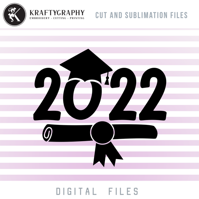 Graduation Cap and Diploma SVG Cut Files-Kraftygraphy