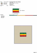 Load image into Gallery viewer, African embroidery design - African flag - red, yellow and green colors-Kraftygraphy
