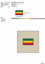 Load image into Gallery viewer, African embroidery design - African flag - red, yellow and green colors-Kraftygraphy

