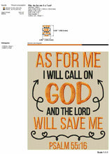 Load image into Gallery viewer, Religious Machine Embroidery Designs, Psalms Embroidery Patterns, the Lord Will Save Me Pes-Kraftygraphy
