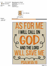 Load image into Gallery viewer, Religious Machine Embroidery Designs, Psalms Embroidery Patterns, the Lord Will Save Me Pes-Kraftygraphy
