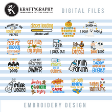 Load image into Gallery viewer, Funny Baby Bibs Machine Embroidery Designs Bundle, Hilarious Baby Embroidery Patterns, Christmas Pes, Fall Jef,-Kraftygraphy

