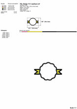 Load image into Gallery viewer, Round emblem machine embroidery design, fill stitch and applique-Kraftygraphy
