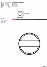 Load image into Gallery viewer, Round Applique Embroidery Design, Circle Patch Machine Embroidery Patterns-Kraftygraphy
