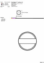 Load image into Gallery viewer, Round Applique Embroidery Design, Circle Patch Machine Embroidery Patterns-Kraftygraphy
