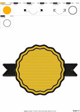 Load image into Gallery viewer, Merit Badge Machine Embroidery Design, Round Emblem Patch Fill Stitch and Applique-Kraftygraphy
