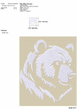 Load image into Gallery viewer, Bear Embroidery Design for Dark Colored Fabrics-Kraftygraphy
