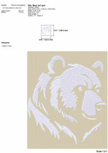 Load image into Gallery viewer, Bear Embroidery Design for Dark Colored Fabrics-Kraftygraphy
