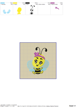 Load image into Gallery viewer, Cute Baby Bee Machine Embroidery Designs, Little Bee Embroidery Patterns, Bee Sitting Embroidery Files, Small Bee Pes Files, Honey Bee Applique, Bumble Bee Hus Files,-Kraftygraphy
