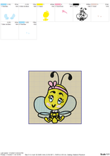Load image into Gallery viewer, Cute Bumble Bee Embroidery Designs, Little Honey Bee Embroidery Patterns, Baby Bee Sitting Pes Files, Small Bee Shirt Embroidery-Kraftygraphy
