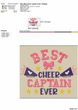 Load image into Gallery viewer, Cheer embroidery designs - Best cheer captain-Kraftygraphy
